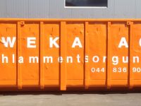 Schlamm Container Selbstklebebuchstaben